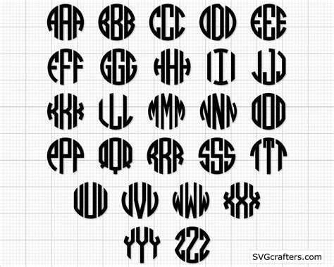 Monogram Font Svg Font Svg Monogram Fonts Svg Svg Font - Etsy