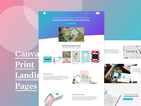 Canva Print Landing Page by Stel De Vera on Dribbble