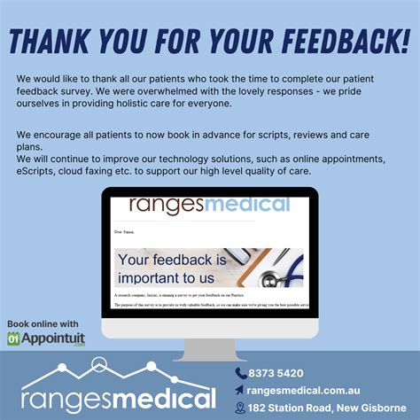 Thank you for your feedback! — Ranges Medical