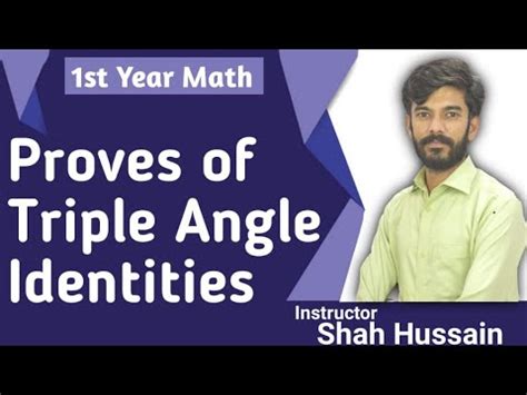 Proves of Triple Angle Identities || 11th Class Math || Trigonometry Ch 10 - YouTube