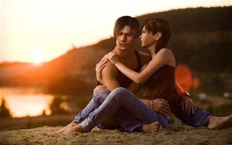 Leon and Ada on the beach by Taitiii on DeviantArt