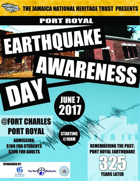 Earthquake Awareness Day 2017 – Jamaica National Heritage Trust