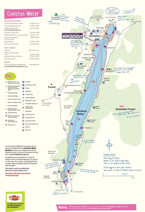 Coniston map Lake District Holidays, Lake District England, Route Map, Cumbria, Public Transport ...