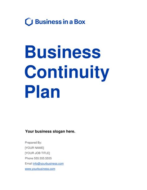 Business Continuity Management Policy Template – PARAHYENA