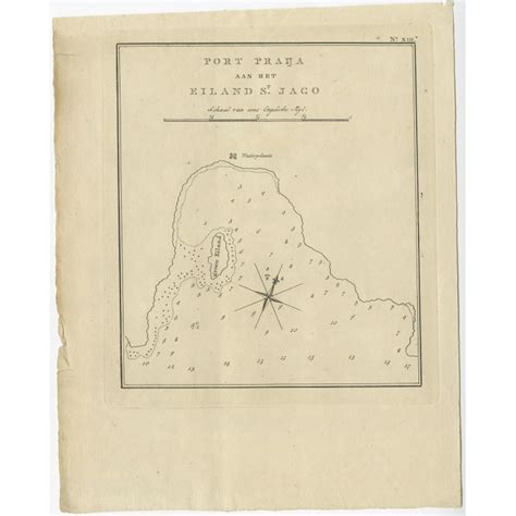 Antique Map of Porto Praya by Cook (1803)