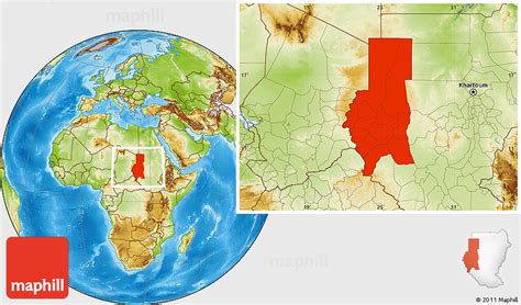 Physical Location Map of Darfur