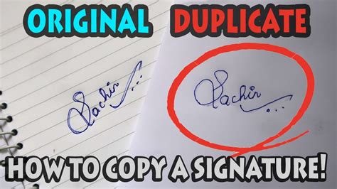 How to copy a signature! - YouTube