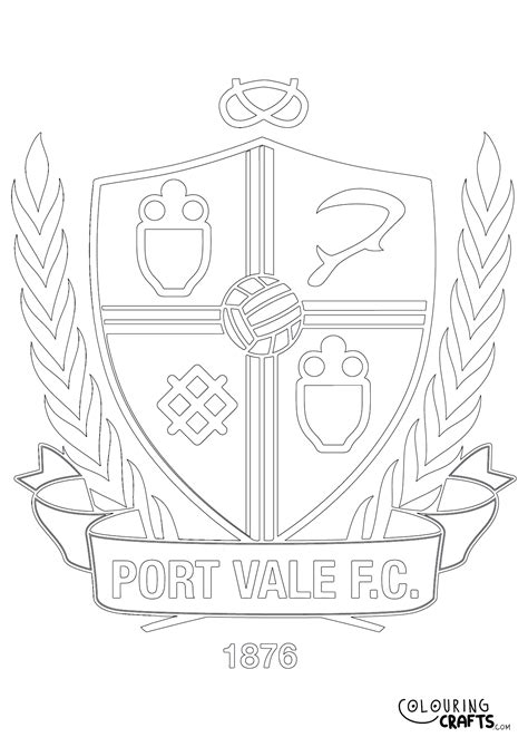 Port Vale Badge Printable Colouring Page - Colouring Crafts