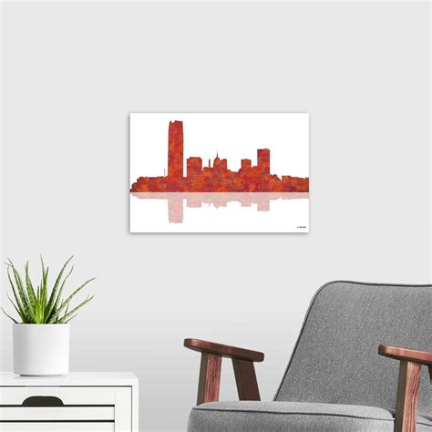 Oklahoma City Oklahoma Skyline I Wall Art, Canvas Prints, Framed Prints ...