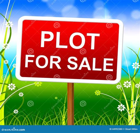 Plot For Sale Represents Real Estate Agent And Lands Stock Illustration - Illustration: 44992380