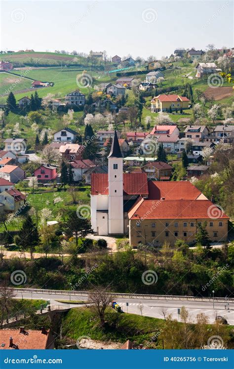 Town Krapina, Croatia stock photo. Image of hill, stone - 40265756