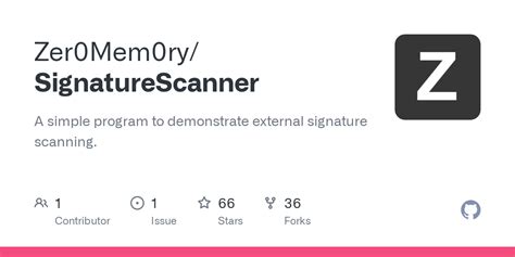 GitHub - Zer0Mem0ry/SignatureScanner: A simple program to demonstrate external signature scanning.