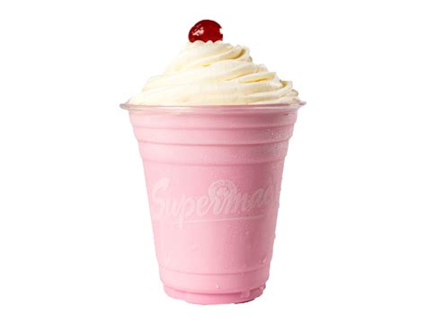 Strawberry Milkshake with Whipped Cream and Cherry Free HD PNG | PNG All