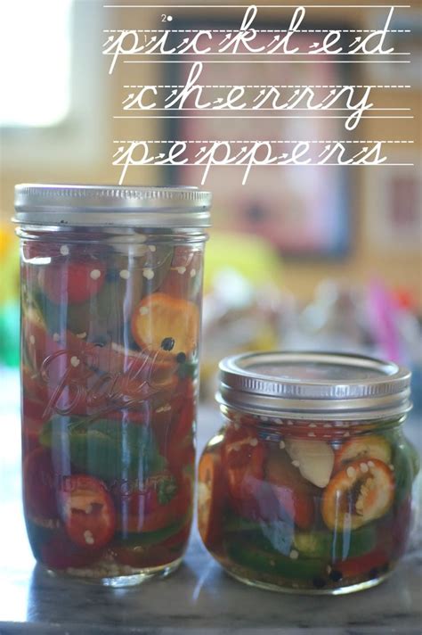 Pickled Cherry Peppers | Pickled cherries, Pickles, Stuffed peppers