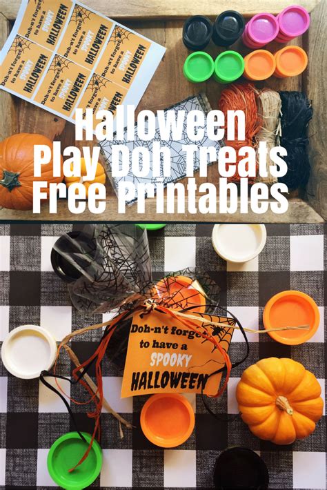 Halloween Play Doh Treats & Printables - Treehouse Threads