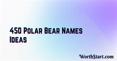 450 Catchy Polar Bear Names Ideas