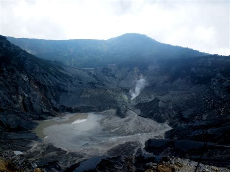 Tangkuban Perahu. Drive right to the crater in Bandung, Indonesia.