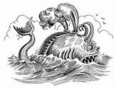 Tony Millionaires Sea Monsters Coloring Book  By sketch template