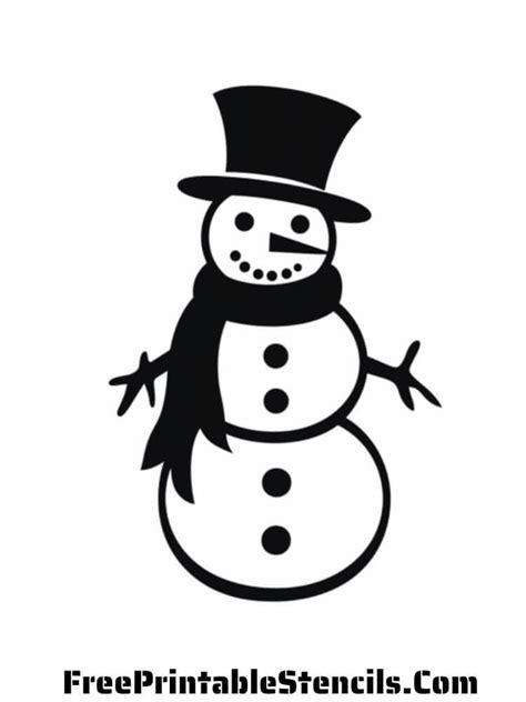 Free Printable Snowman Stencils and Silhouettes - Free Printable Stencils