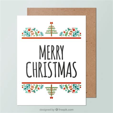 Free Vector | Cute merry christmas card