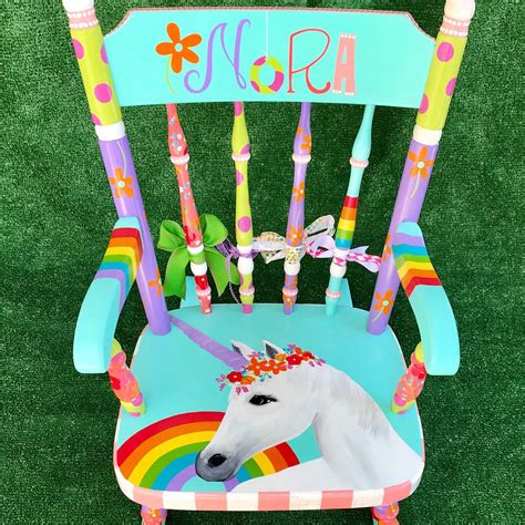 Every little girl needs one! | Painted kids chairs, Hand painted chairs, Painted rocking chairs