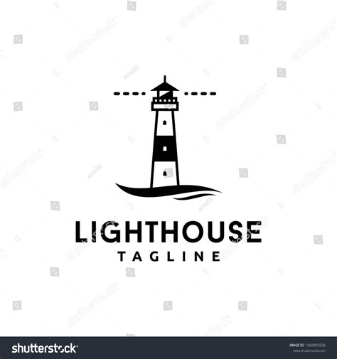 Lighthouse Minimalist Logo Design Vintage Icon Stock Vector (Royalty ...