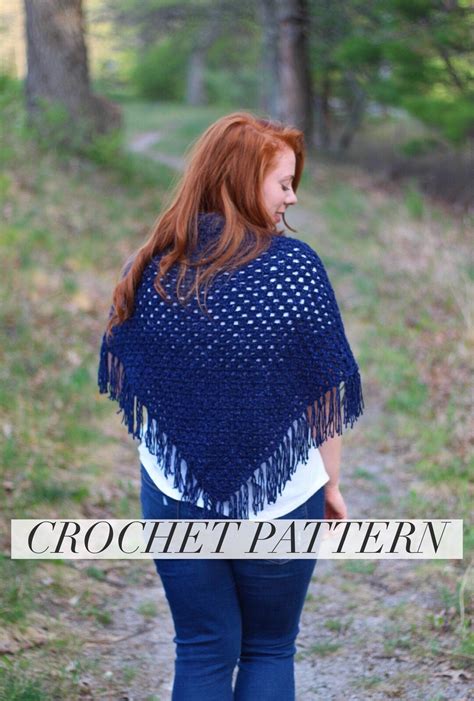 CROCHET PATTERN Madlyn Triangle Scarf PDF Pattern Instant Download ...