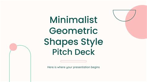 Minimalist Geometric Shapes Style Pitch Deck | Google Slides