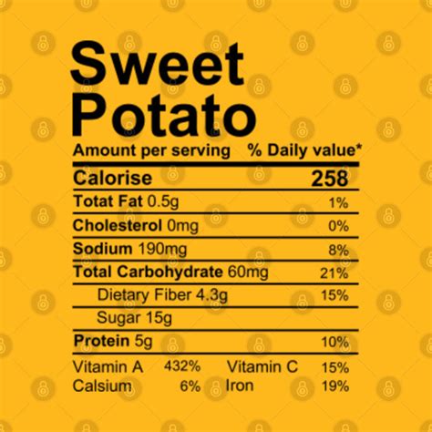 sweet potato Nutrition Facts - Sweet Potato - T-Shirt | TeePublic