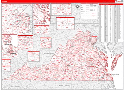 Virginia Zip Code Map Printable