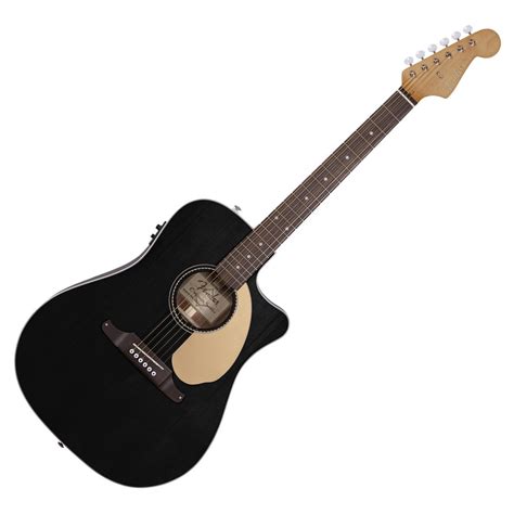 Fender Sonoran SCE Thinline Electro Acoustic Guitar, Black at ...