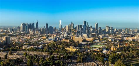 Melbourne Skyline Sunrise stock image. Image of residential - 101065067