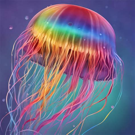 Rainbow Jellyfish (DreamUp Creation) by Blake290383 on DeviantArt