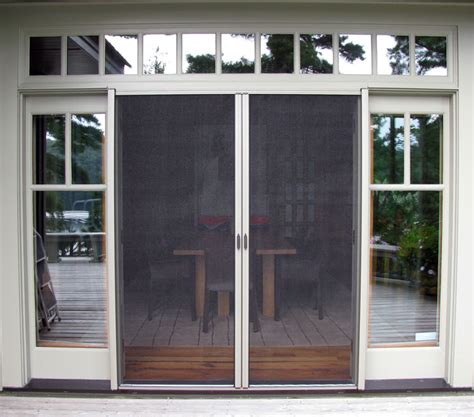 Double french doors with screens | Hawk Haven