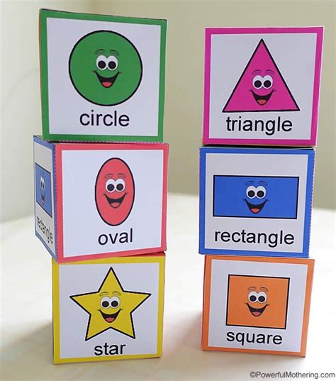 Shape Sorting Blocks (with Free Printable) | Shapes preschool ...