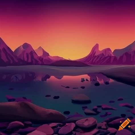 A beautiful mysterious landscape with rocks digital art