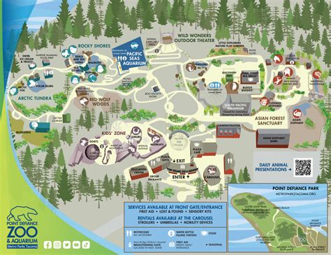 Point Defiance Zoo & Aquarium Map and Brochure (2024 - 2019) | ThemeParkBrochures.net