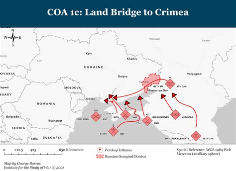 COA1c Ukraine Forecast Map: Land Bridge to Crimea | Institute for the Study of War