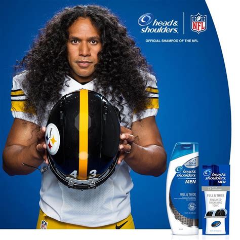 Troy Polamalu - Head & Shoulders | Head & shoulders, Troy polamalu, Athlete