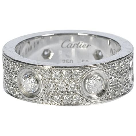 Cartier Diamond Gold Love Wedding Band Ring For Sale at 1stdibs