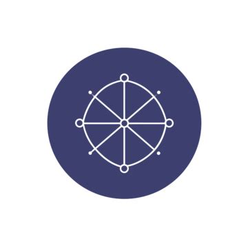 Linear Logo Of Ship Wheel On A White Background Vector, Lineal Icon, Dotnet, Bold Line PNG and ...