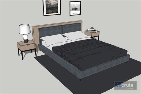 Bed Sketchup 3d model Sketchup Download Free 3dbrute