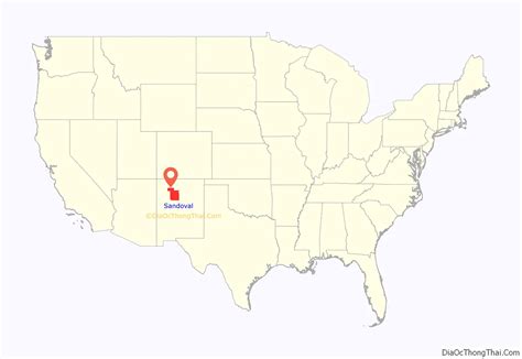 Map of Sandoval County, New Mexico - Thong Thai Real