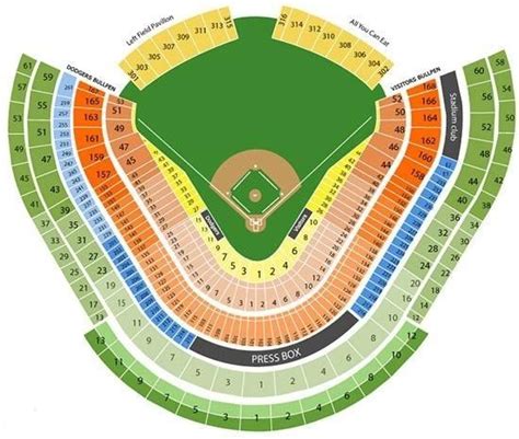 Dodger Stadium Seat Map | Map Of The World