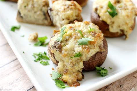 Italian Sausage Stuffed Mushrooms - The Chunky Chef