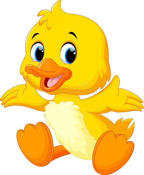 Cute baby duck lifted its wings stock illustration illustration of cute ...