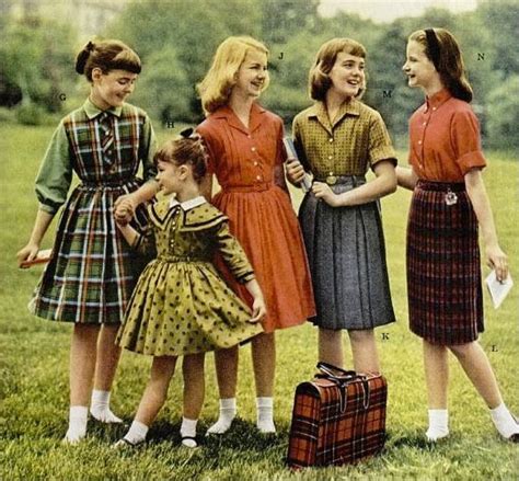 A selection of wonderfully cute back-to-school dresses from 1960. #girls #clothing #fashion # ...