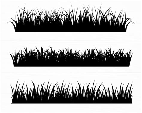 Grass Svg Bundle Grass Silhouette Grass Cut File Grass Clipart - Etsy