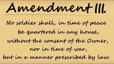 3rd Amendment - The Bill of Rights