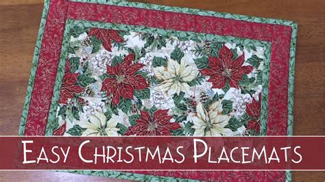 EASY Christmas Placemats Tutorial - From Start to Finish - YouTube